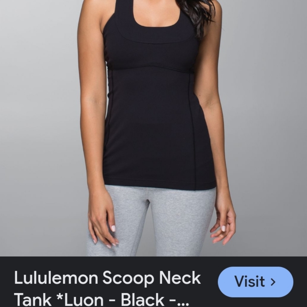 Lululemon Black tank top Luon razor back mesh Yoga Hiking  Athletic size 6